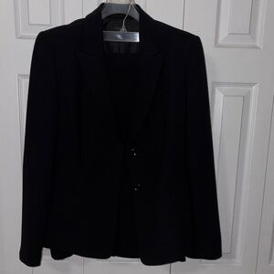 Tahari ASL Black Satin-Look Suit